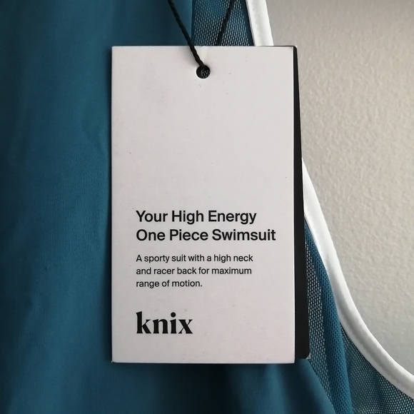 NWT Knix Plus Size High Energy One Piece Swim Bathing Suit Tidepool Blue XXXXL - Picture 13 of 16